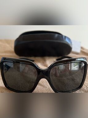 Ralph Lauren Black Oversized Square Sunglasses